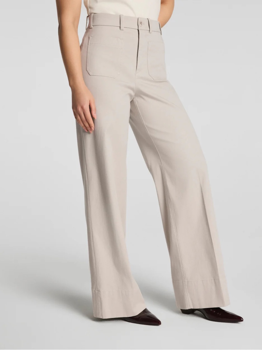 Spanx Supersmooth Wide-Leg Women’s Pants in Light Beige